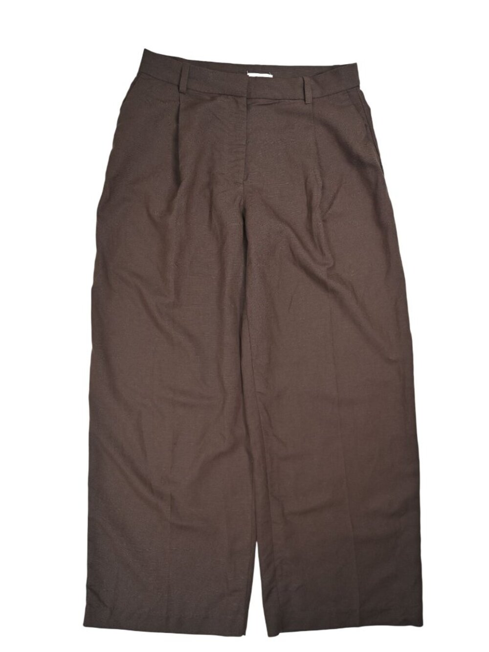 H&M Linen-Blend Dress Pants in Dark Brown